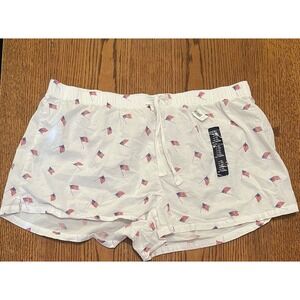Love By Gap USA American Flag Pajama Shorts Size XL NWT
